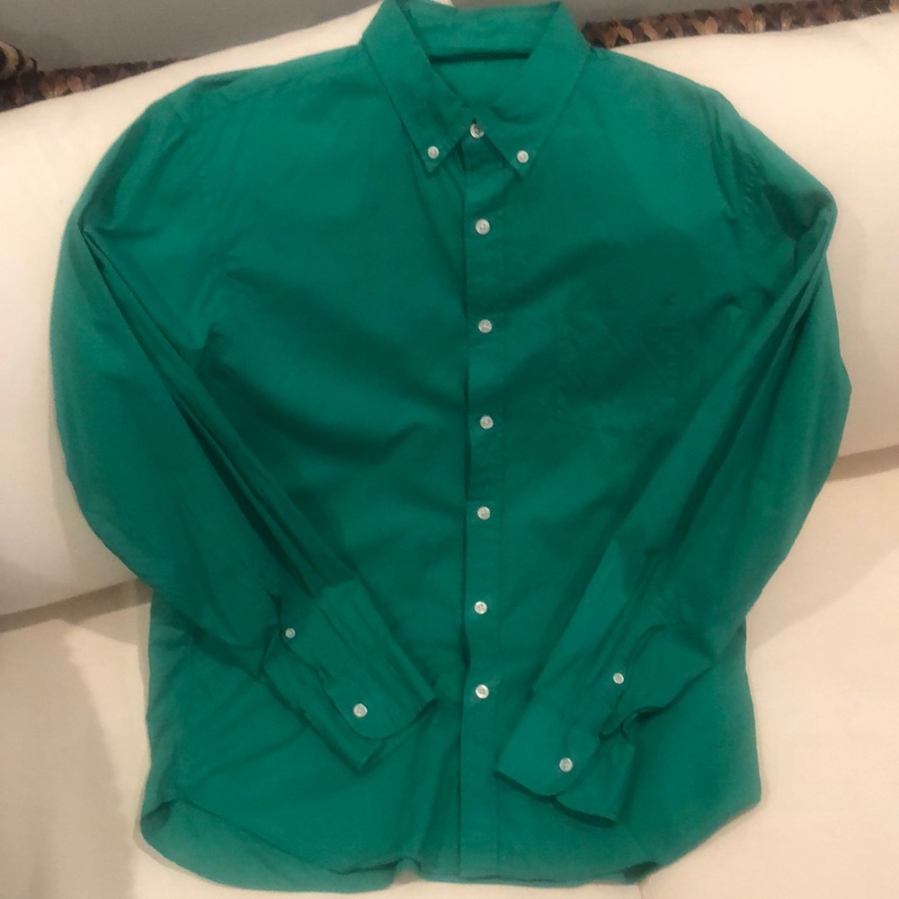 J. Crew Men’s Green Lightweight Button Down - Size Large